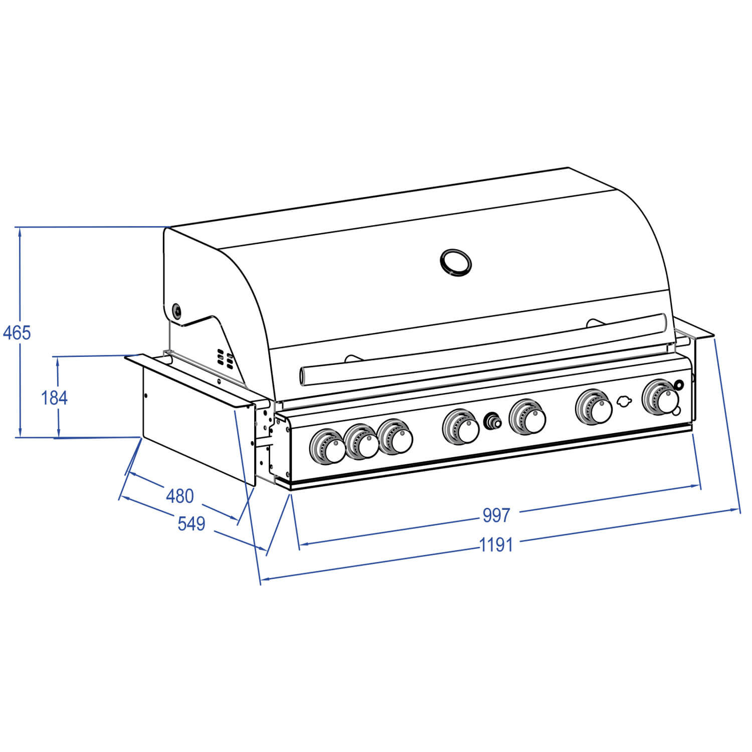 TOP-LINE - ALL'GRILL CHEF XL - BUILT-IN  mit Airsystem