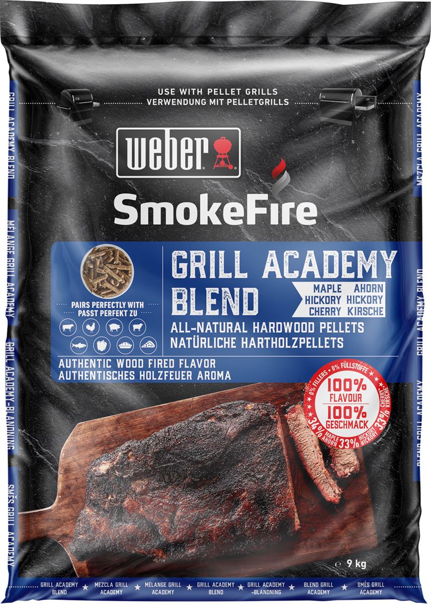 Weber SmokeFire 100% natürliche Holzpellets Grill Academy Blend 9 kg