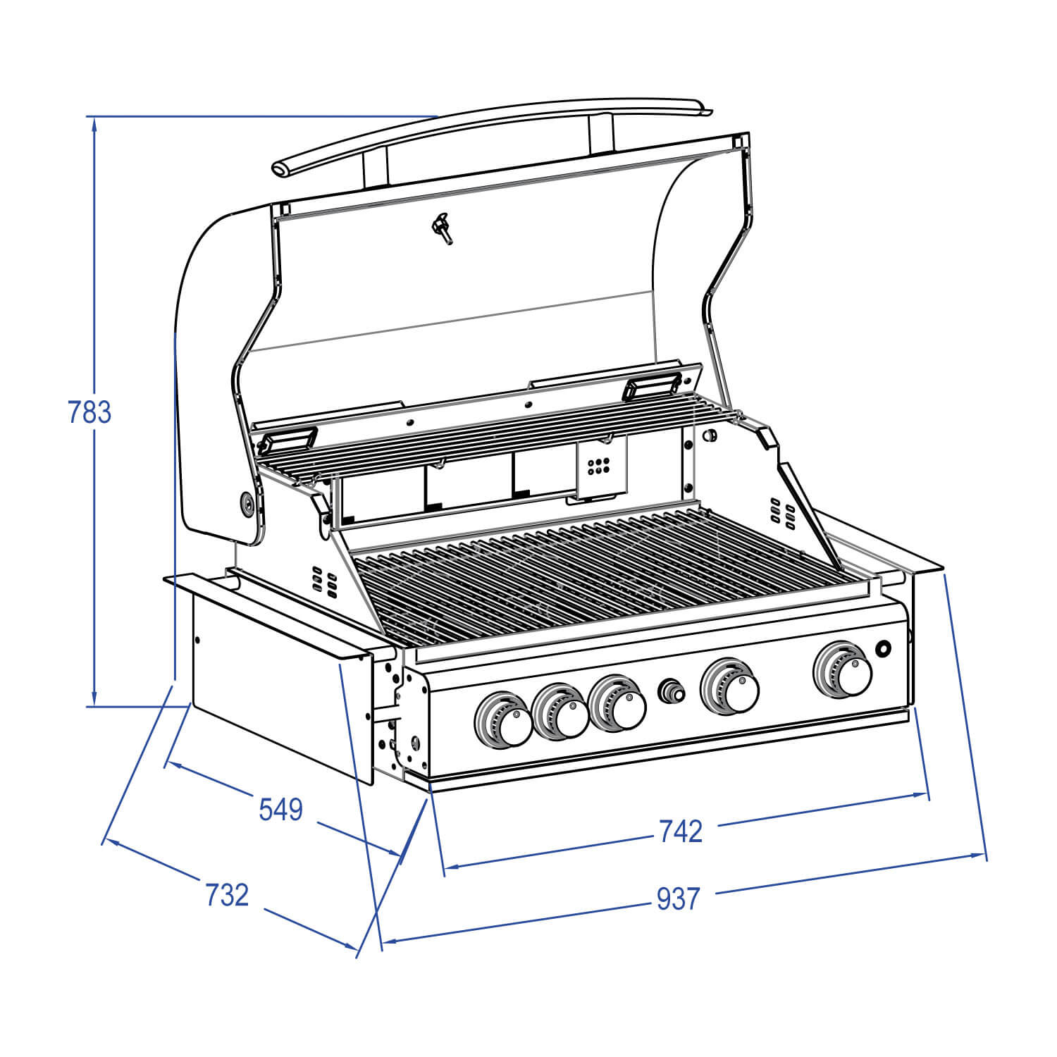 TOP-LINE - ALL'GRILL CHEF L - BUILT-IN  mit Airsystem